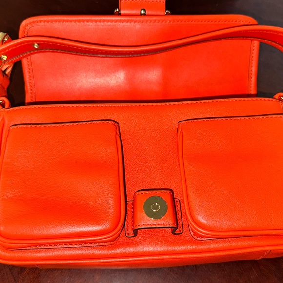 Michael Kors Orange Leather Shoulder Bag - Picture 3 of 9